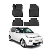 OMAC Alfombrillas De Coche para Kia Soul 2019-2025 Negro Goma TPE 4Pza