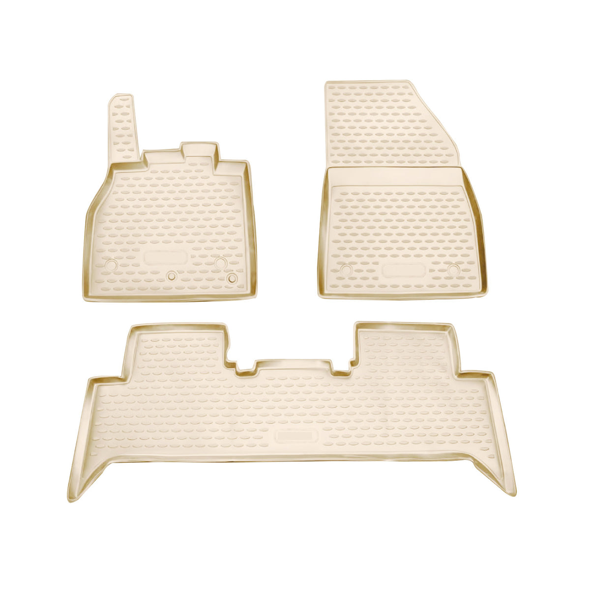 OMAC Alfombrillas De Coche para Renault Scenic 2010-2016 Beige Goma TPE 3Pza