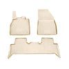 OMAC Alfombrillas De Coche para Renault Scenic 2010-2016 Beige Goma TPE 3Pza