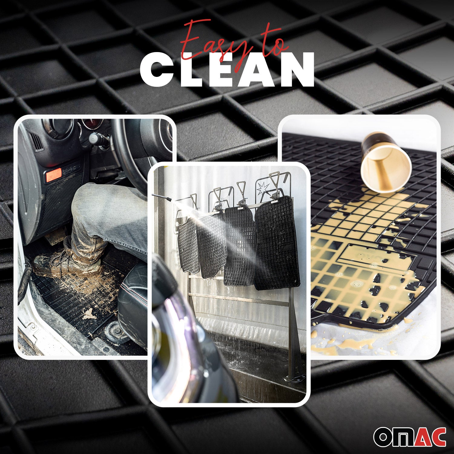 OMAC Alfombrillas De Coche para Citroen Berlingo Multispace 2018-2025 Goma 4x