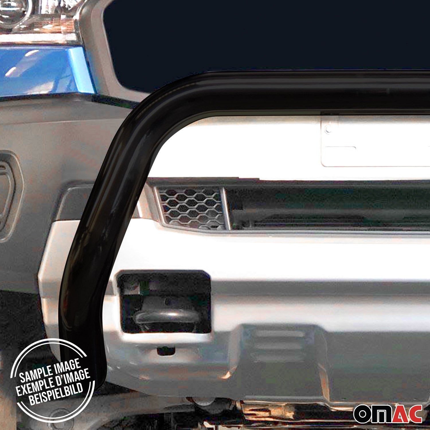 Bull Barra Frontal para Mercedes X Class 2017-2020 Negro Brillante Acero