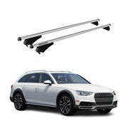 Menabo Barras de Techo Coche Baca para Audi A4 B9 Familiar 2015-2019 Gris Alu 2x