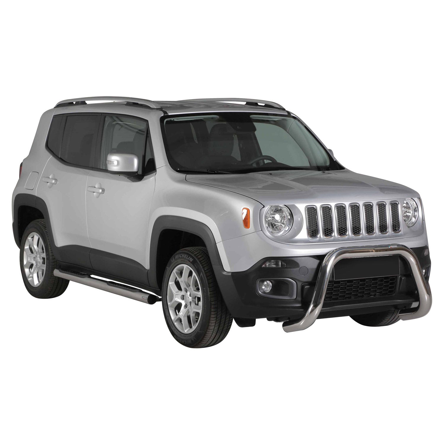 Bull Barra Frontal para Jeep Renegade 2014-2017 Plata Acero