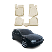 OMAC Alfombrillas De Coche para VW Golf 4 1997-2006 Beige Goma TPE 4Pza