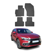 OMAC Alfombrillas De Coche para Mitsubishi ASX 2010-2025 Negro Goma 4Pza