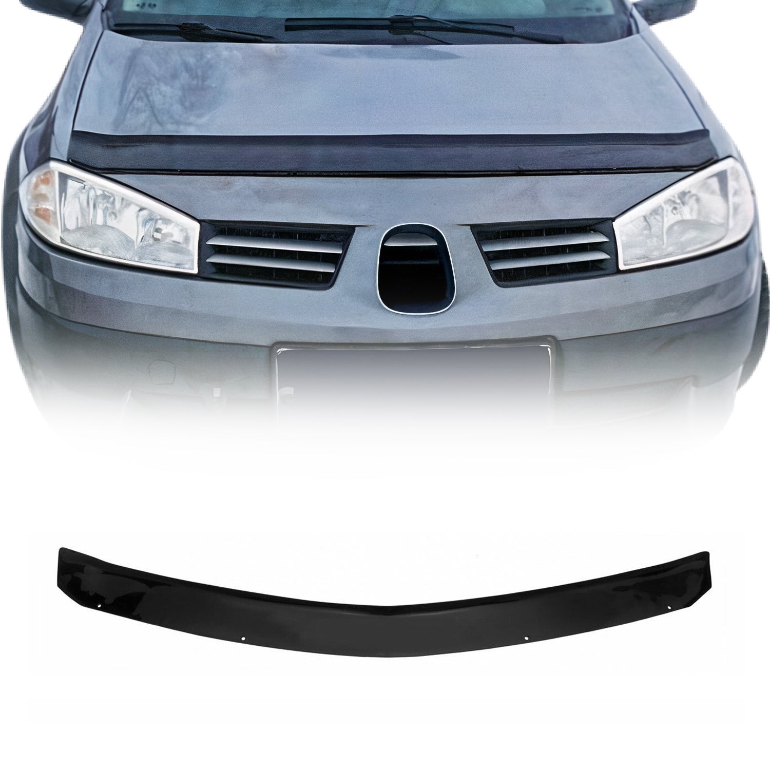 Deflector de Capó para Renault Megane 2002-2009 Oscuro Brillante Acrílico