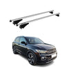 Menabo Barras de Techo Coche Baca para VW T-Cross 2018-2025 Gris Aluminio 2Pza