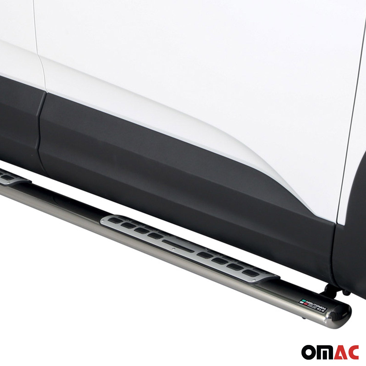 Par de Estribos Barras Laterales para Opel Grandland X 2018-2025 Plata Acero 2x