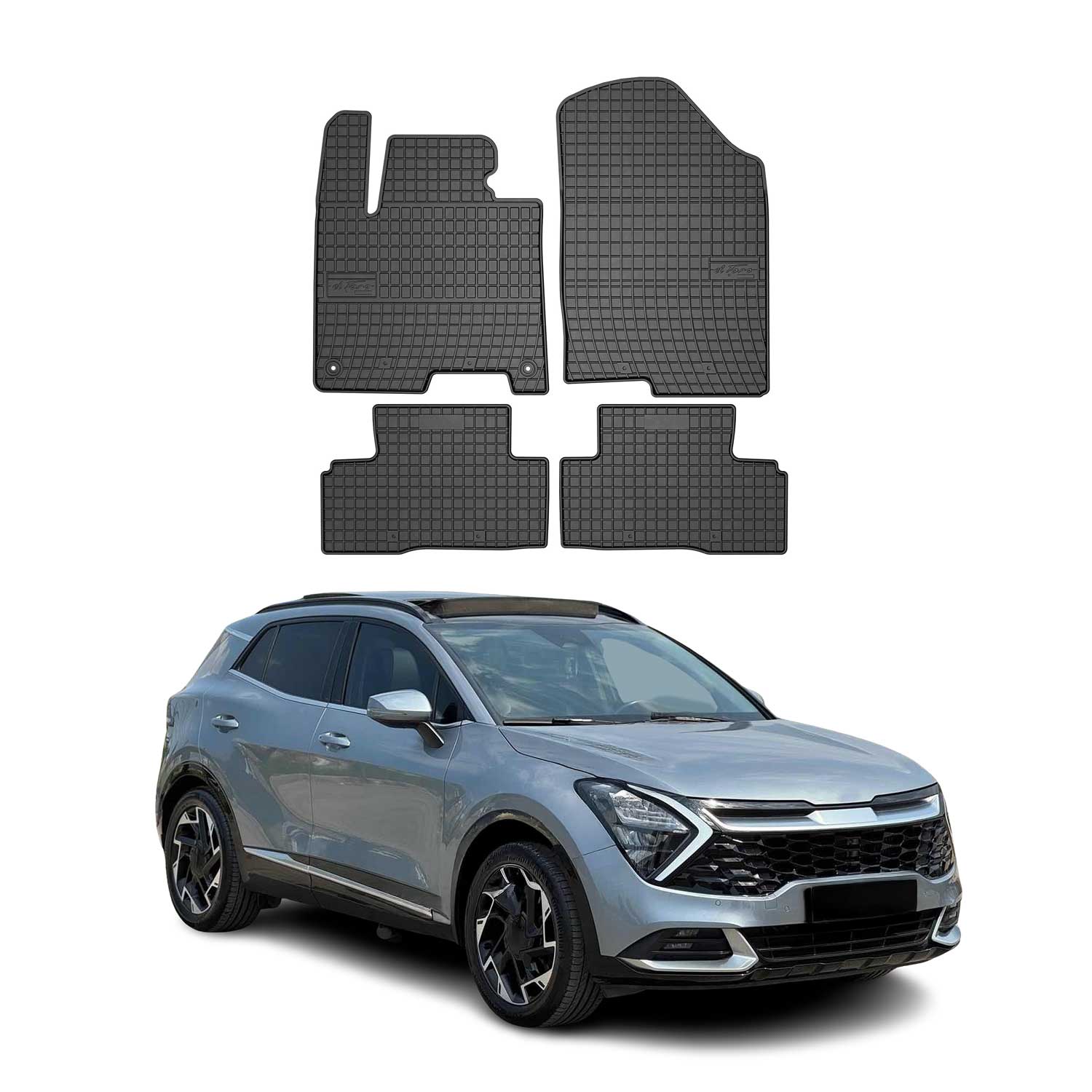 OMAC Alfombrillas De Coche para Kia Sportage Hybrid 2021-2025 Negro Goma 4Pza
