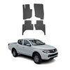 OMAC Alfombrillas De Coche para Mitsubishi L200 2014-2024 Negro Goma TPE 4Pza