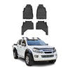 OMAC Premium Alfombrillas De Coche para Isuzu D-Max 2011-2019 Negro TPE Goma 4x
