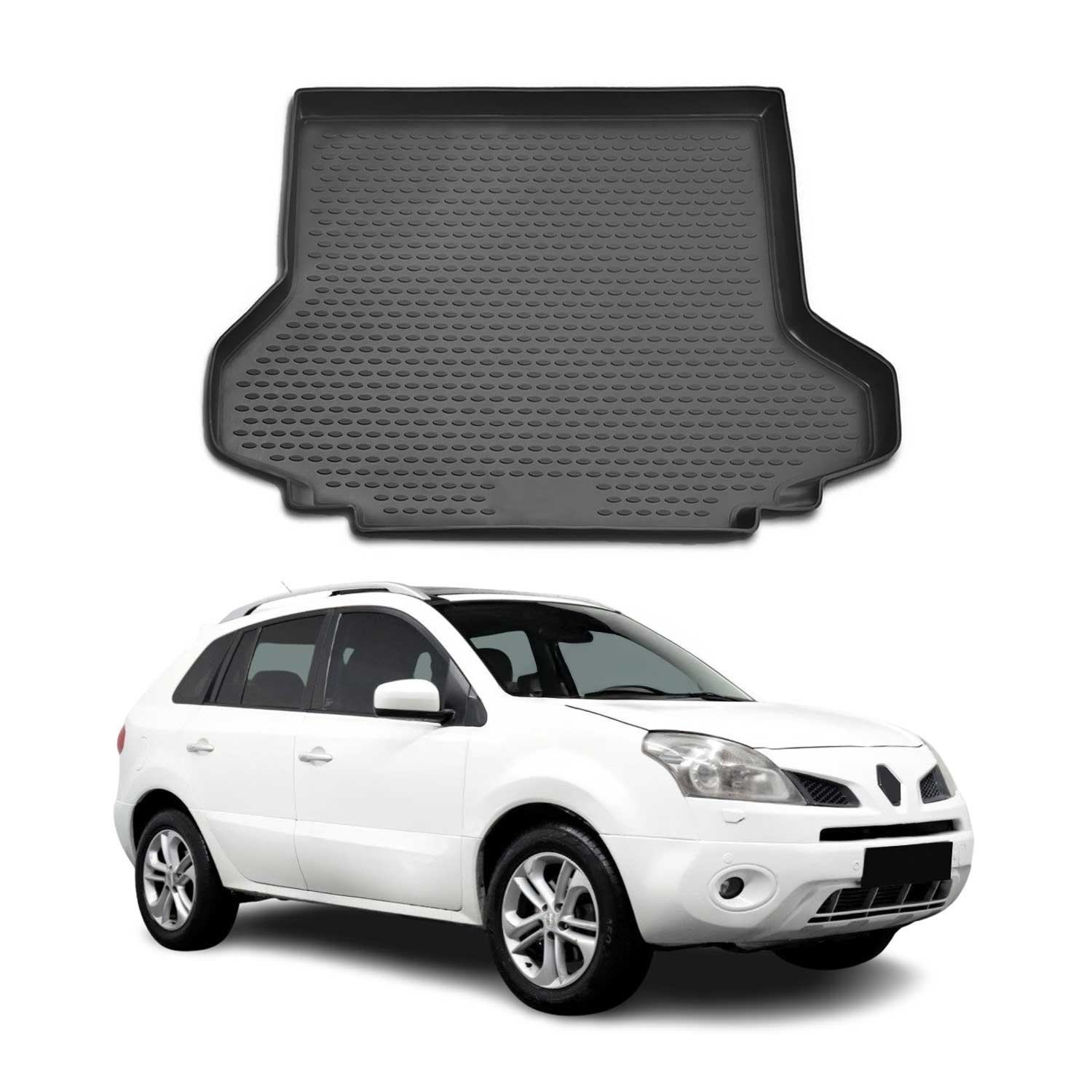 OMAC Bandeja Maletero Alfombrilla para Renault Koleos 2008-2016 Negro Goma TPE