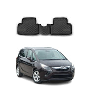 OMAC Alfombrillas Coche para Opel Zafira C 2011-2019 Reihe Negro Goma TPE 2Pza