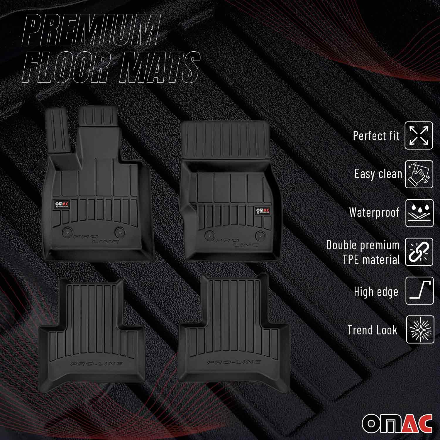 OMAC Premium Alfombrillas De Coche para Alfa Romeo Stelvio 2016-2026 TPE Goma 4x