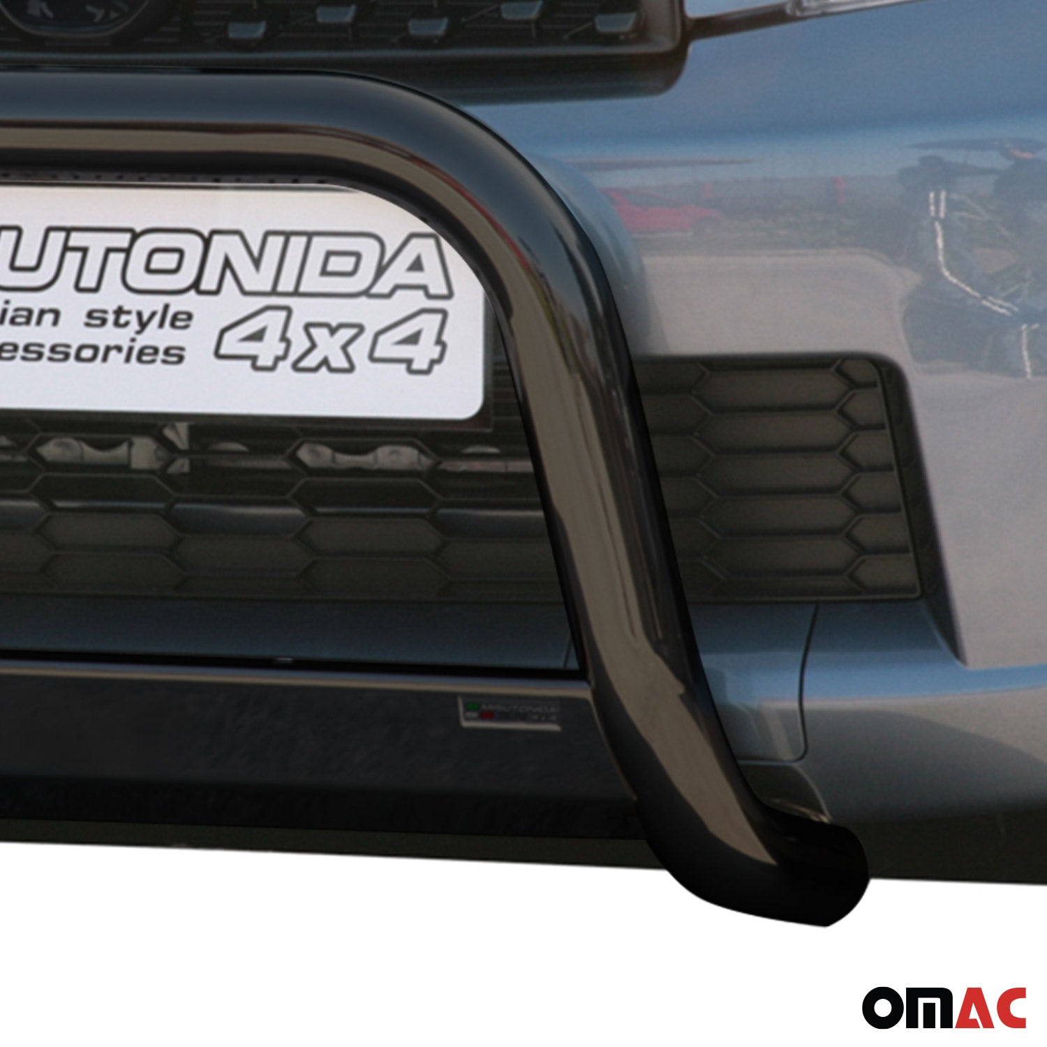 Bull Barra Frontal para Daihatsu Terios 2006-2008 Negro Brillante Acero 1Pza