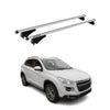 Menabo Barras de Techo Coche Baca para Peugeot 4008 2012-2017 Gris Aluminio 2Pza