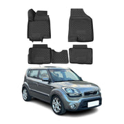 OMAC Alfombrillas De Coche para Kia Soul 2008-2014 Negro Goma TPE 4Pza
