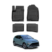 OMAC Premium Alfombrillas De Coche para Hyundai Bayon 2021-2025 TPE Goma 4x