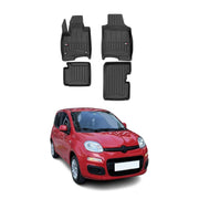 OMAC Premium Alfombrillas De Coche para Fiat Panda 2020-2026 Negro TPE Goma 4Pza