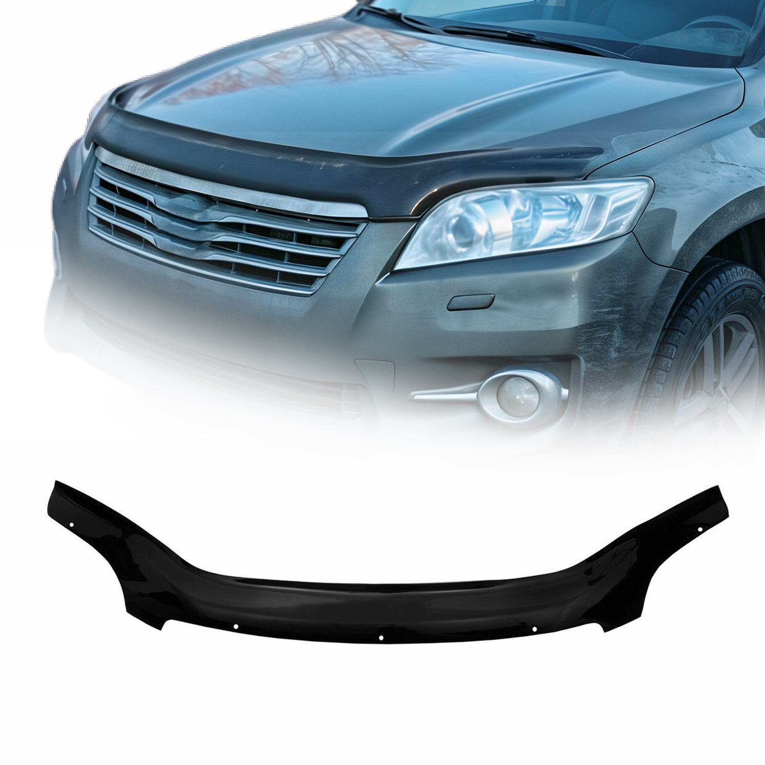 Deflector de Capó para Toyota RAV4 2010-2014 Oscuro Brillante Acrílico