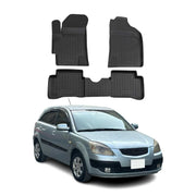 OMAC Alfombrillas De Coche para Kia Rio 2005-2011 Negro Goma TPE 4Pza