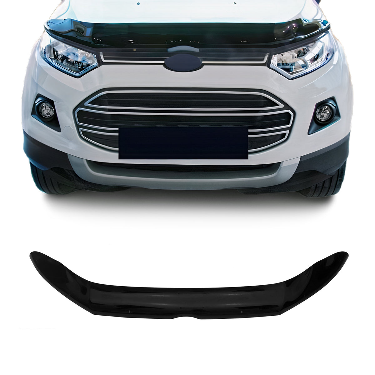 Deflector de Capó para Ford Ecosport 2014-2017 Oscuro Brillante Acrílico