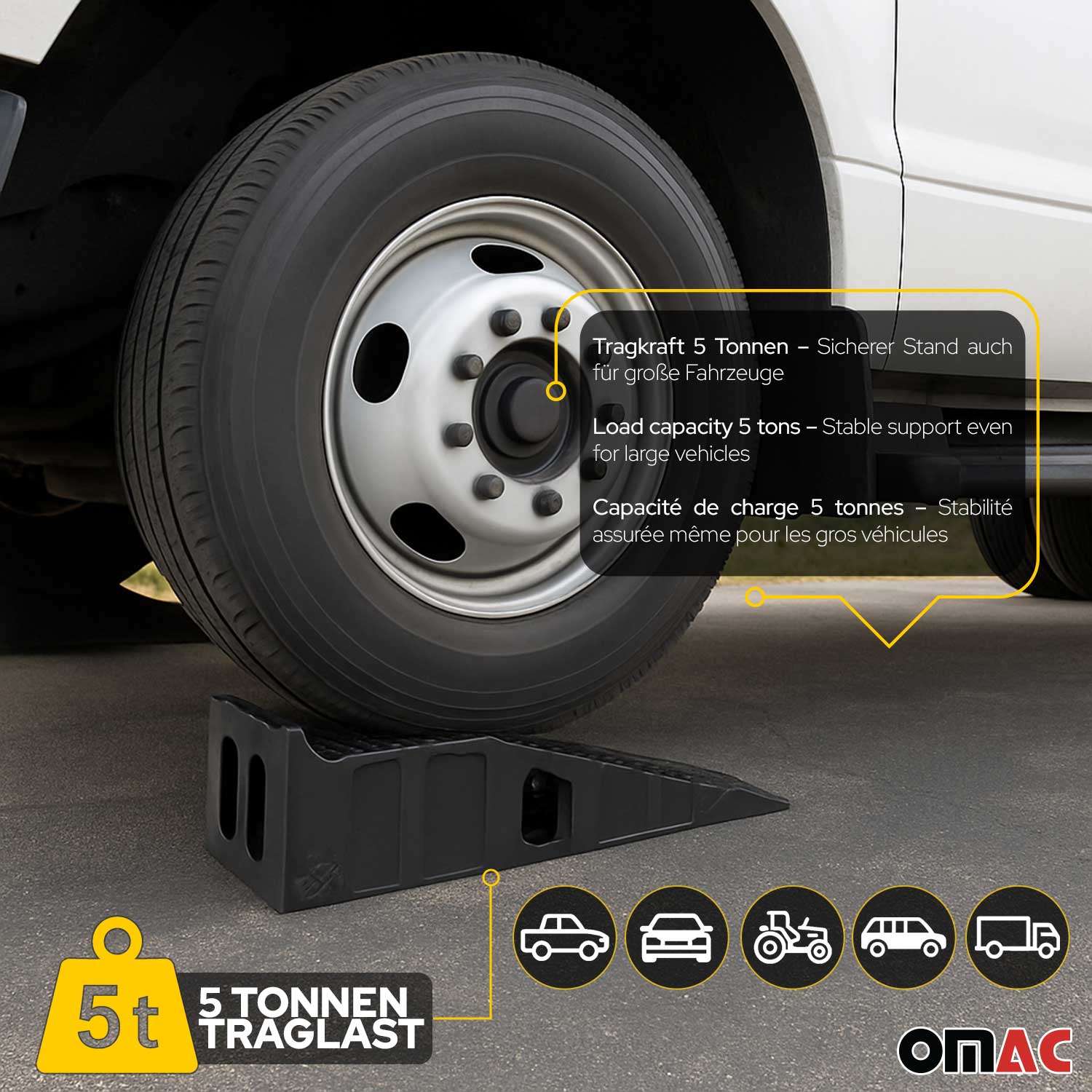 Rampa de Automóvil Rampas de Elevación de Autos de 5 toneladas para Universal