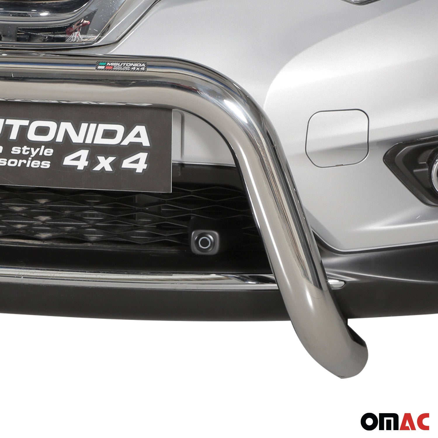 Bull Barra Frontal para Nissan X-Trail 2015-2017 Plata Brillante Acero