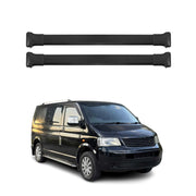 Barras de Techo Baca para VW Transporter T5 Caravelle Multivan Negro Aluminio 3x