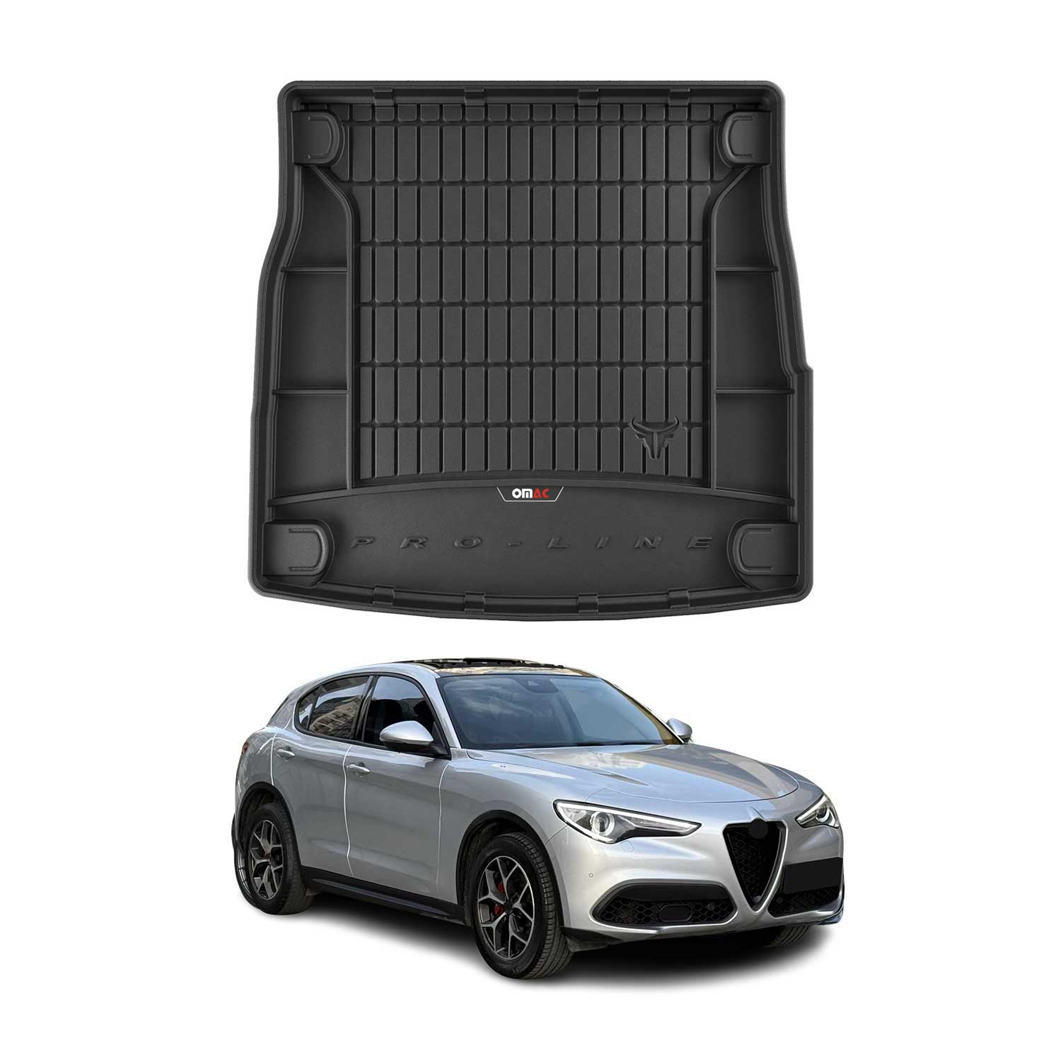 OMAC Premium Bandeja Maletero Alfombrilla para Alfa Romeo Stelvio 2016-2026 TPE