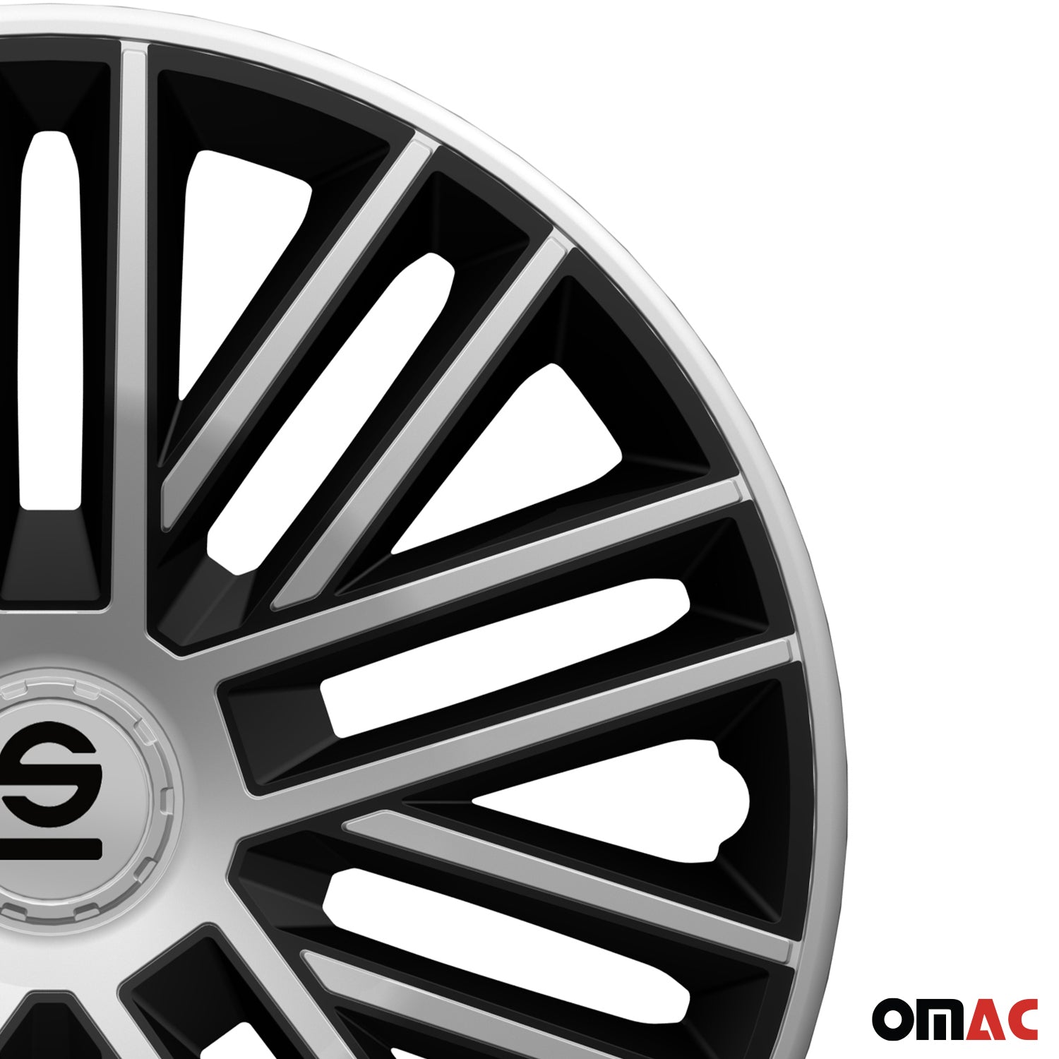 Sparco Bergamo Tapacubos 14 Pulgadas Universal Negro Plata ABS Plástico