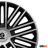 Sparco Bergamo Tapacubos 14 Pulgadas Universal Negro Plata ABS Plástico