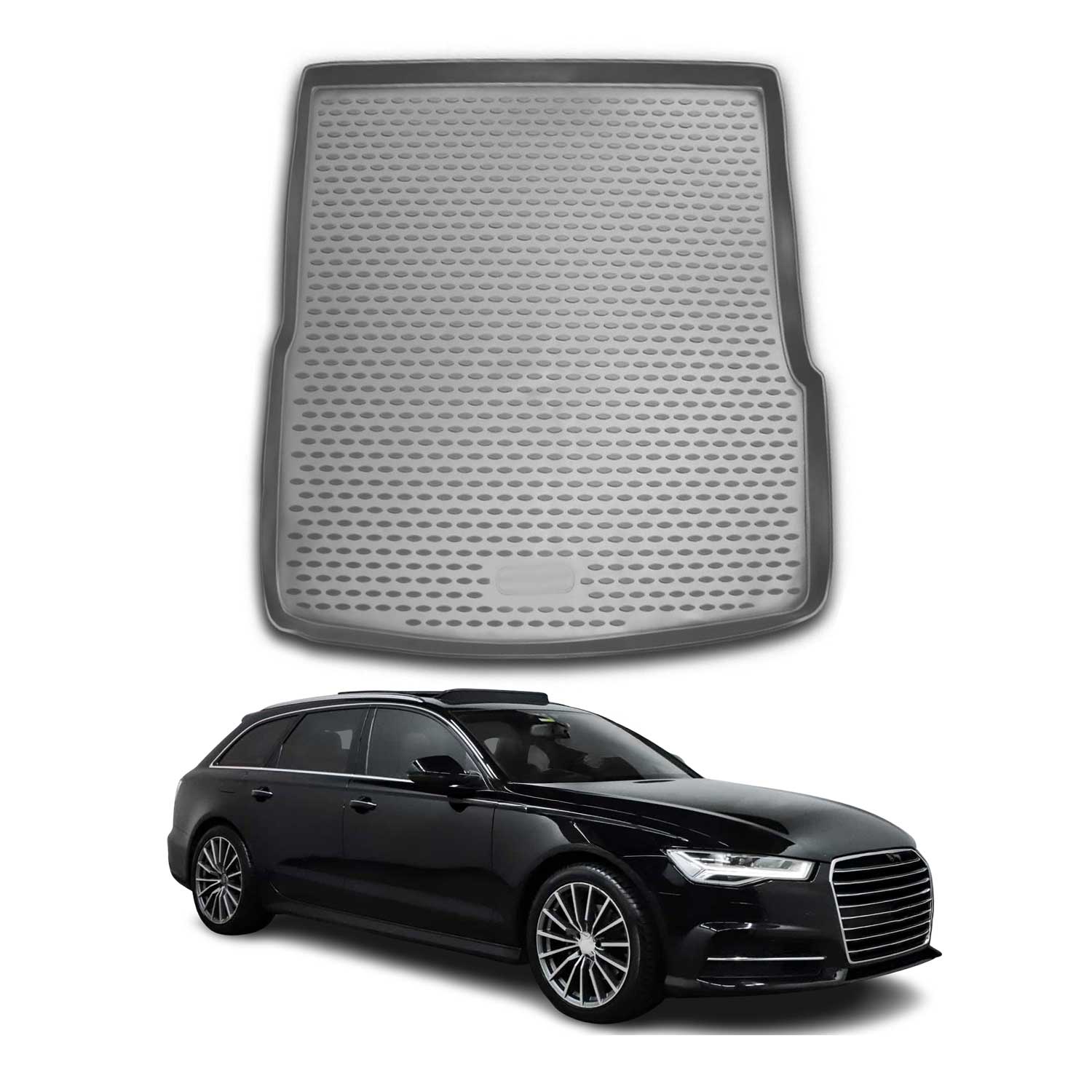 OMAC Bandeja Maletero Alfombrilla para Audi A6 2011-2018 Familiar Allroad Gris