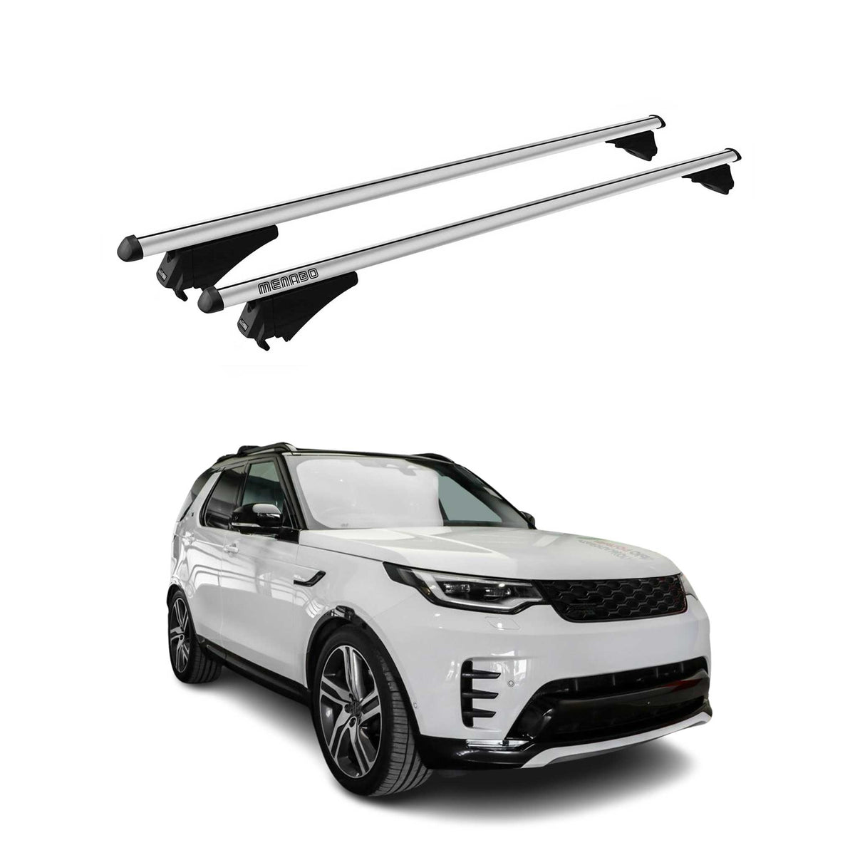 Menabo Barras de Techo Coche Baca para Land Rover Discovery 5 L462 2017-20 Gris