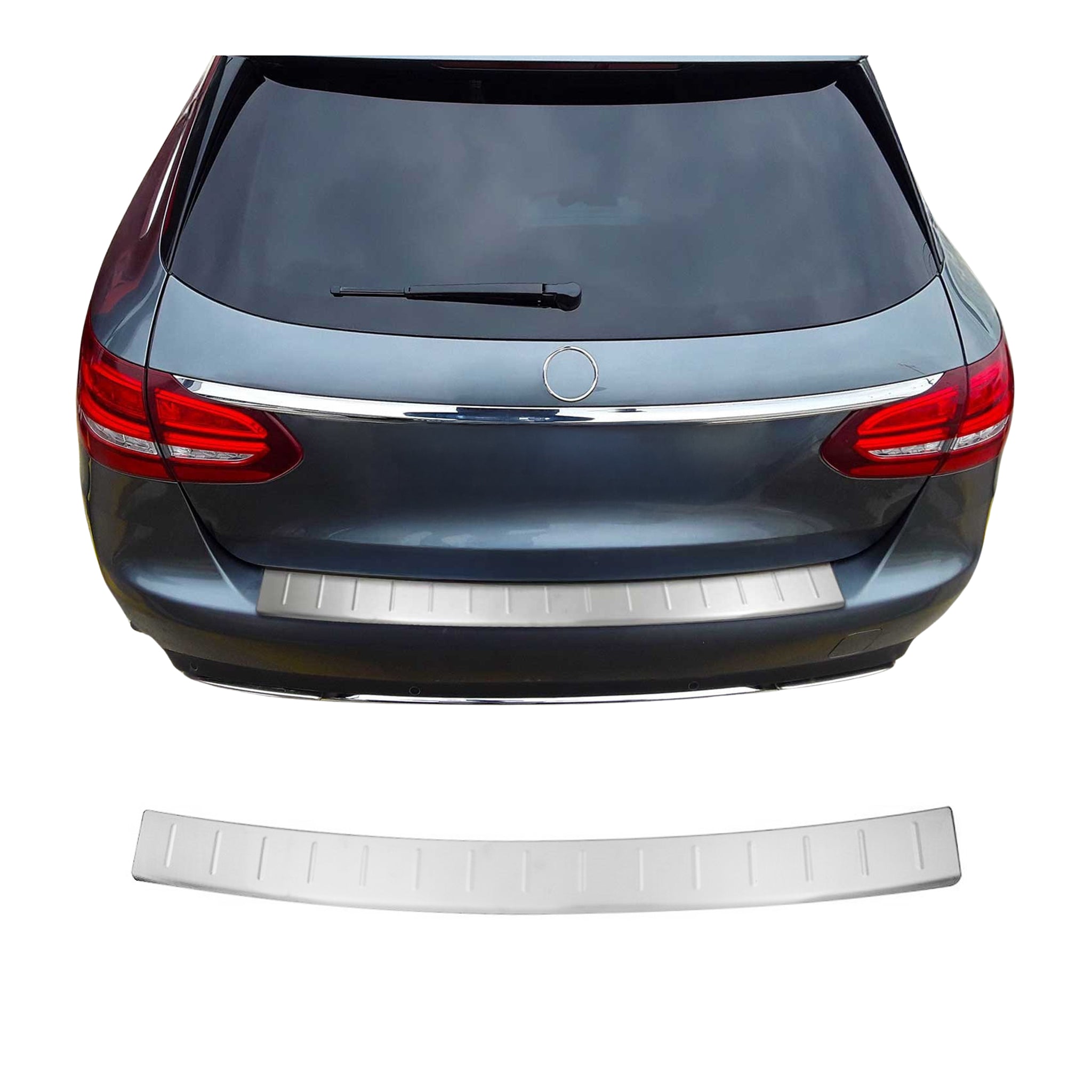 Protector Parachoques para Mercedes C Class S205 Familiar 2015-2021 cepillado