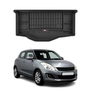 OMAC Premium Bandeja Maletero Alfombrilla para Suzuki Swift 2010-2017 Negro TPE