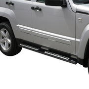 Par de Estribos Barras Laterales para Jeep Cheeroke 2008-2013 Negro Acero