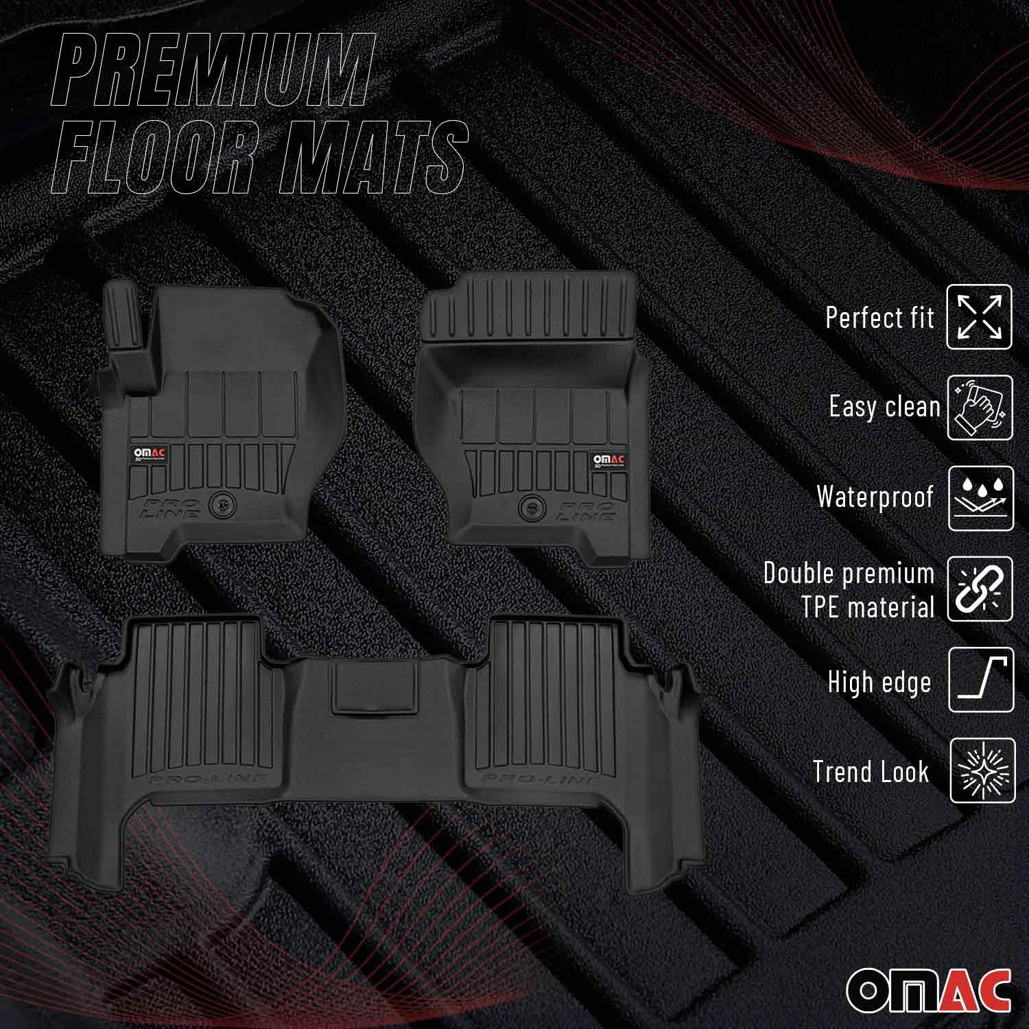 OMAC Premium Alfombrillas De Coche para Range Rover Sport L320 2005-2013 Goma 3x
