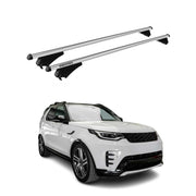 Menabo Barras de Techo Coche Baca para Land Rover Discovery 5 L462 2017-26 Gris