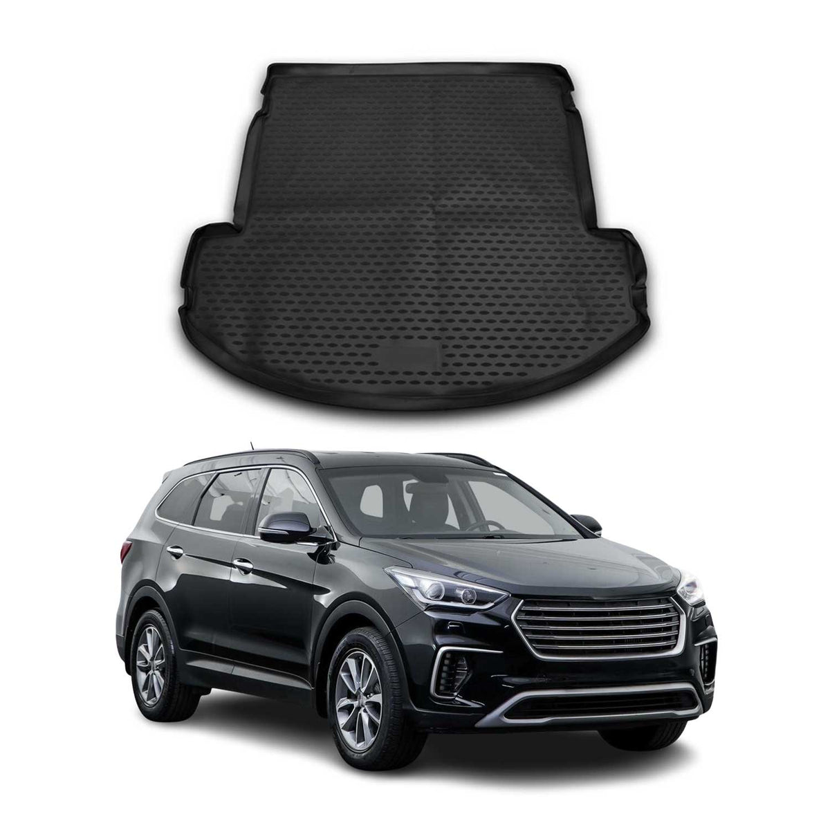 OMAC Bandeja Maletero Alfombrilla para Hyundai Grand Santa Fe 2012-2018 TPE