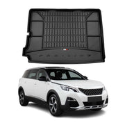 OMAC Premium Bandeja Maletero Alfombrilla para Peugeot 5008 2017-2025 Negro TPE