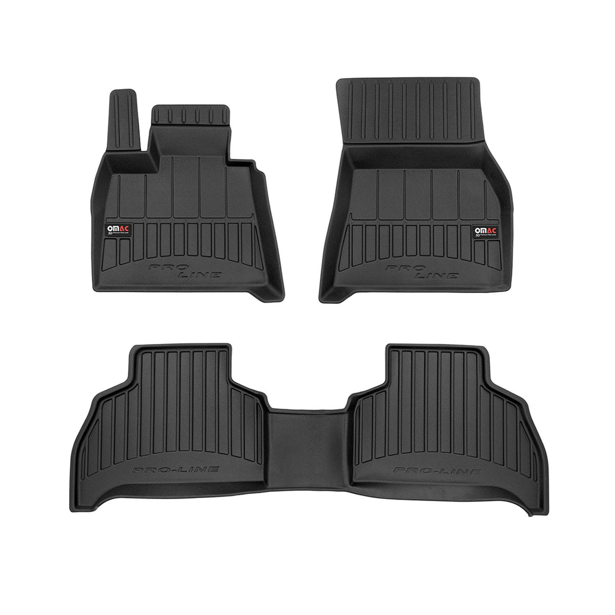 OMAC Premium Alfombrillas De Coche para BMW X5 G05 2018-2025 Negro TPE Goma 3Pza