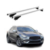 Menabo Barras de Techo Coche Baca para Infiniti Q30 2015-2019 Gris Aluminio 2Pza