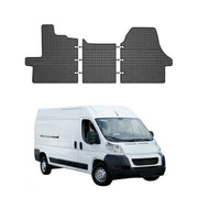 OMAC Alfombrillas De Coche para Citroen Jumper 2006-2011 Negro Goma 3Pza