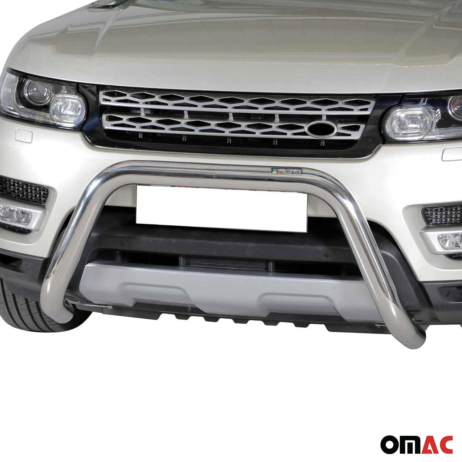 Bull Barra Frontal para Range Rover Sport 2014-2017 Plata Brillante Acero 1Pza