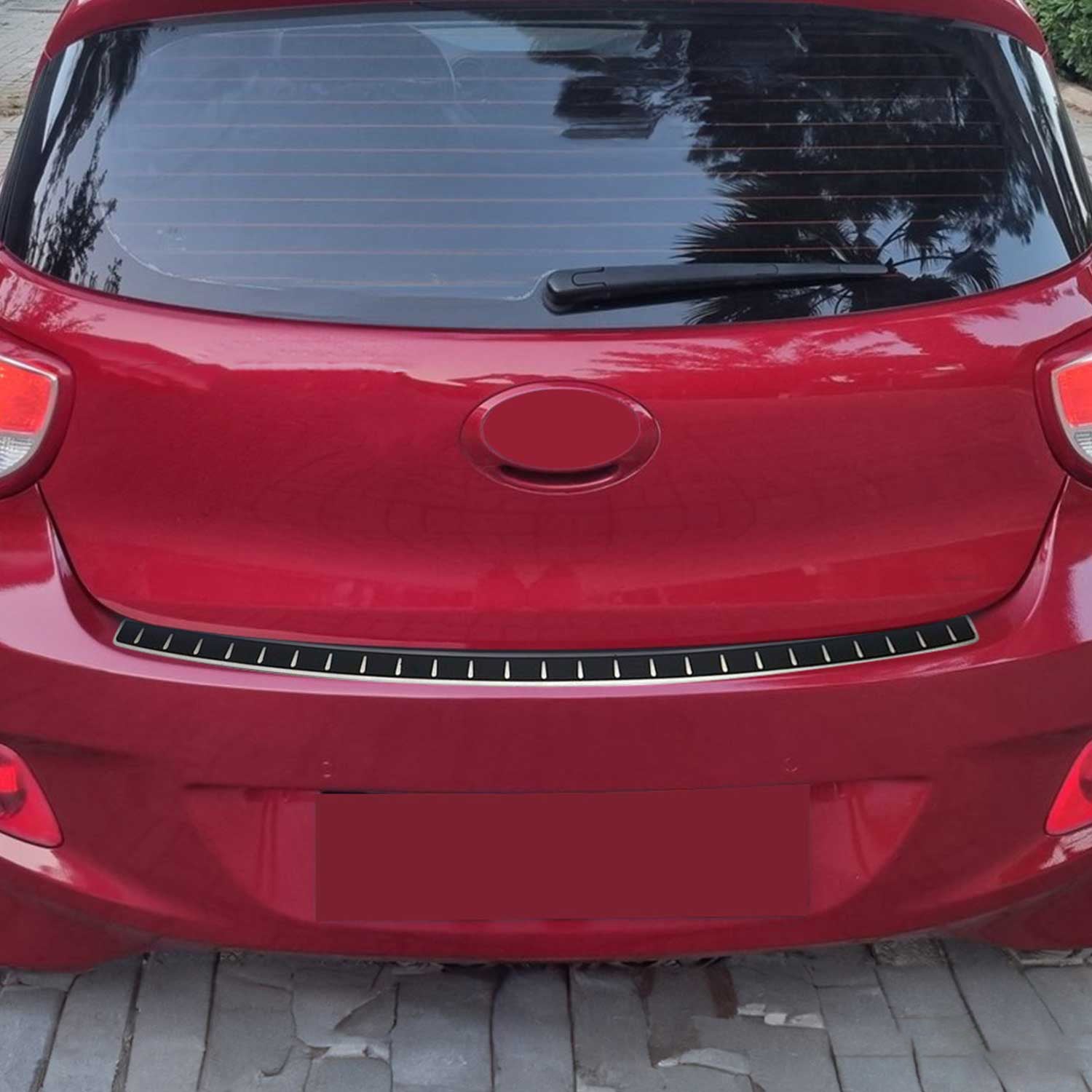 Protector Parachoques para Hyundai i10 2016-2019 Acabado Carbono Acero