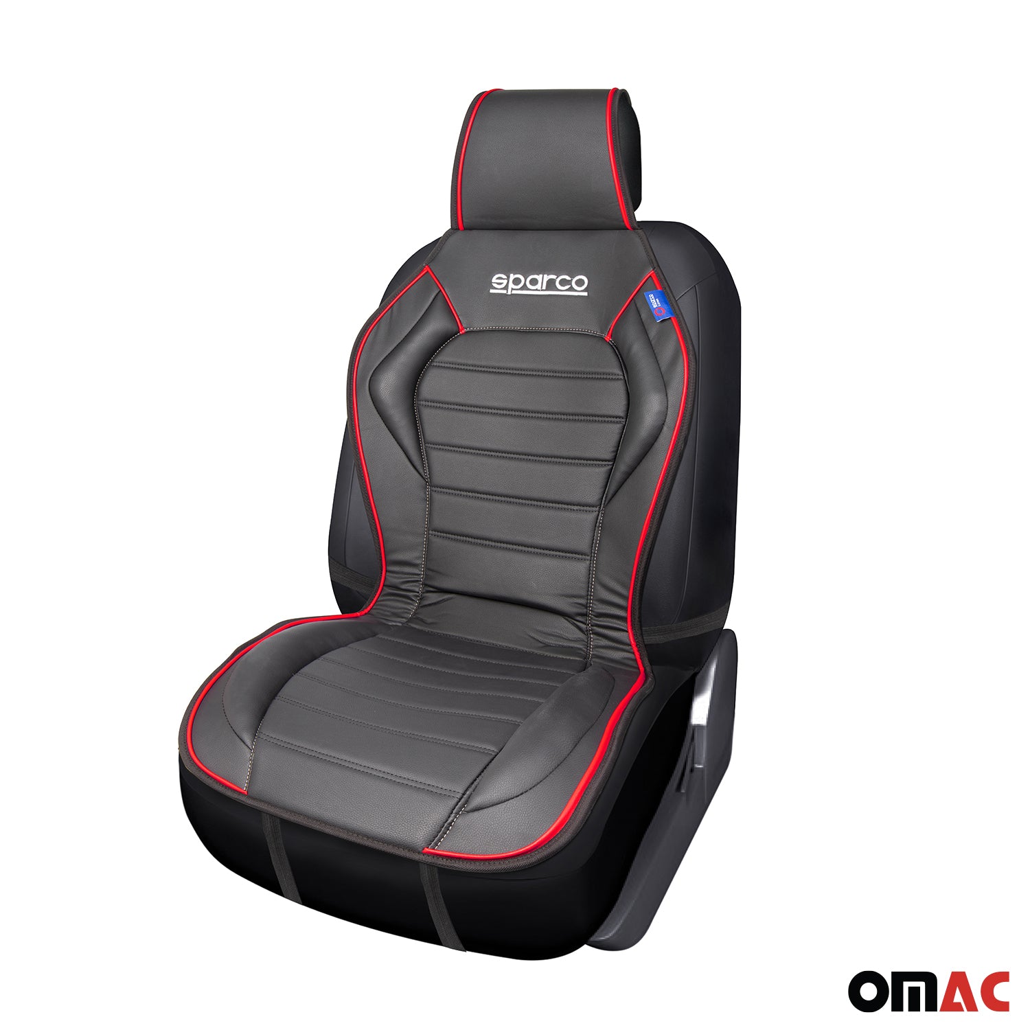 Sparco Funda de Asiento para Automóvil Universal Negro&Rojo