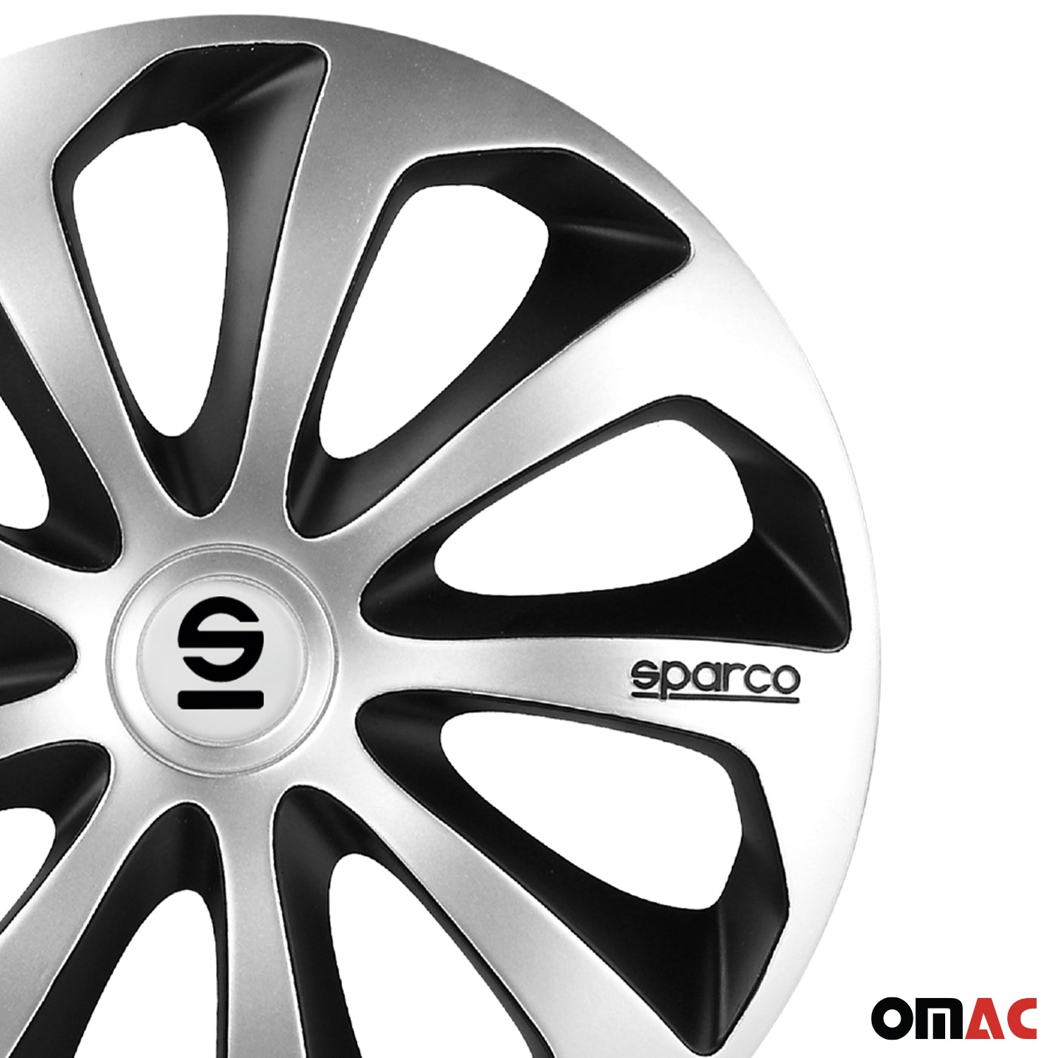 Sparco Sicilia Tapacubos 15 Pulgadas Universal Negro Plata ABS Plástico