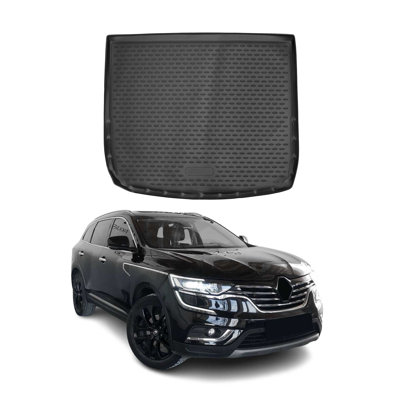 OMAC Bandeja Maletero Alfombrilla para Renault Koleos 2016-2021 Negro Goma TPE