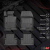 OMAC Premium Alfombrillas De Coche para Honda Accord 2008-2015 Negro TPE Goma 4x